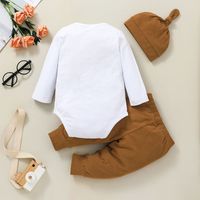 New Style Children's Long-sleeved Alphabet Romper Trousers Suit Baby Children's Clothes Three-piece Romper main image 6