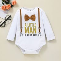 New Style Children's Long-sleeved Alphabet Romper Trousers Suit Baby Children's Clothes Three-piece Romper main image 5
