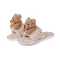 Children's Lamb Hair Open-toed Slippers Non-slip Plush Flat-heeled Soft-soled Slippers main image 3