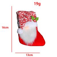 Weihnachtsschmuck Plüsch Weihnachtssocken Kreative Rudolph Geschenk Socken Gesichtslos Alter Mann Süßigkeiten Tasche Anhänger sku image 5