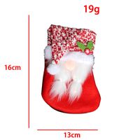 Christmas Ornaments Plush Christmas Socks Creative Rudolph Gift Socks Faceless Old Man Candy Bag Pendant sku image 6