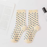 Korean Small Flower Tube Socks Cute Retro Style Cotton Socks Four Seasons Thin Section sku image 1