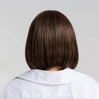 2021 Wig Dark Brown Mid-point Short Straight Hair Wave Head Wigs Wig Headgear main image 3