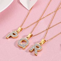 Titanium Steel 18K Gold Plated Fashion Plating Letter Necklace main image 7