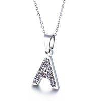 Titanium Steel 18K Gold Plated Fashion Letter Necklace main image 2