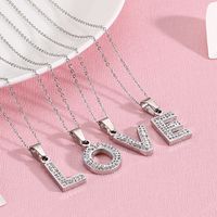 Titanium Steel 18K Gold Plated Fashion Letter Necklace main image 4