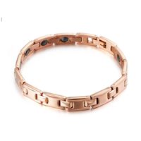 Geometric Titanium Steel 18K Gold Plated No Inlaid Bracelets In Bulk main image 3