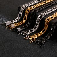 Fashion Geometric Titanium Steel 18K Gold Plated Bracelets In Bulk main image 3