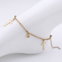 Simple Style Geometric Titanium Steel 18K Gold Plated Women'S Anklet main image 3