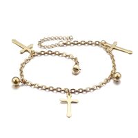 Simple Style Geometric Titanium Steel 18K Gold Plated Women'S Anklet main image 6