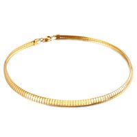 Titan Stahl 18 Karat Vergoldet Einfacher Stil Überzug Geometrisch Halsband main image 1