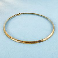 Titan Stahl 18 Karat Vergoldet Einfacher Stil Überzug Geometrisch Halsband main image 3