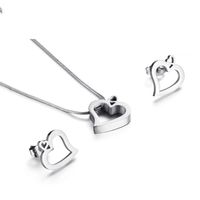 Titanium Steel 18K Gold Plated Korean Style Heart main image 2