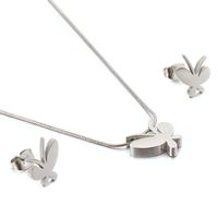 Korean Style Simple Titanium Steel Butterfly Necklace Earrings Jewelry Wholesale Fashion All-match Snake Bones Chain Accessories Wholesale main image 1