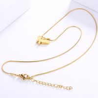 Korean Style Simple Titanium Steel Butterfly Necklace Earrings Jewelry Wholesale Fashion All-match Snake Bones Chain Accessories Wholesale main image 4