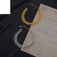 New Personality Thick Chain Bracelet Double Layered Wearing Stainless Steel Bracelet main image 3