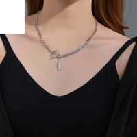 New Design Sense Ot Buckle Leaf Stainless Steel Necklace Wholesale main image 2