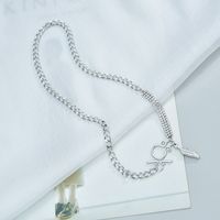 New Design Sense Ot Buckle Leaf Stainless Steel Necklace Wholesale main image 5