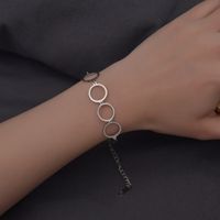 Ornament Female Ring Stitching Creative Bracelet Hollow Stainless Steel Circle Creative Bracelet Factory Direct Sales main image 4