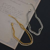 European And American Ladies New Simple Claw Chain Bracelet Cross-border Stainless Steel Bead Chain Bracelet Diamond Hand Jewelry Factory Direct Sales main image 1