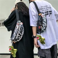 Shoulder Messenger Bag Men's Trendy Brand Chest Bag Student Japanese Style Canvas Minimalism Casual Pouch Ins Super Hot Waist Bag Men's Bag main image 1