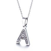 Titanium Steel 18K Gold Plated Fashion Letter Necklace sku image 1