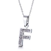 Titanium Steel 18K Gold Plated Fashion Letter Necklace sku image 6