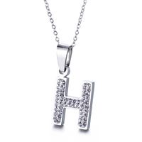 Titanium Steel 18K Gold Plated Fashion Letter Necklace sku image 8