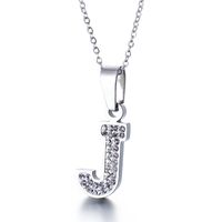 Titanium Steel 18K Gold Plated Fashion Letter Necklace sku image 10