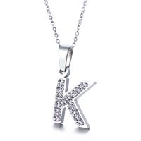 Titanium Steel 18K Gold Plated Fashion Letter Necklace sku image 11