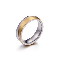 Nouvelle Bague Simple En Acier Inoxydable À Trois Zircons De Mode Européenne Et Américaine En Gros sku image 3