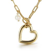 Titanium Steel 18K Gold Plated Fashion Heart sku image 4