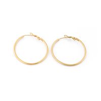 Fashion Geometric Titanium Steel 18K Gold Plated Earrings sku image 5