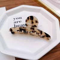 Koreanischer Acetat-haarschmuck Mit Leopardenmuster Einfache Disc-haarspange sku image 3