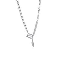 New Design Sense Ot Buckle Leaf Stainless Steel Necklace Wholesale sku image 1