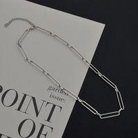 European And American Long Square Interlocking Chain Bracelet Simple Thick Chain Necklace Wholesale sku image 3