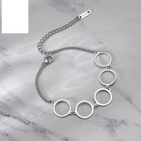 Ornament Female Ring Stitching Creative Bracelet Hollow Stainless Steel Circle Creative Bracelet Factory Direct Sales sku image 1