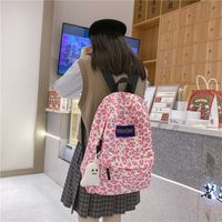 Casual Nylon Cow Print Leopard Print Backpack College Student School Bag Tide Backpack main image 4