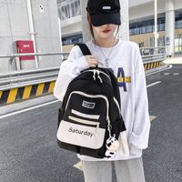 Schoolbag Female Korean High School Student Multi-layer Large-capacity Backpack Grade Five, Grade Six Junior High School Student Versatile Ins Backpack main image 2