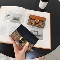 2021 Summer New Pu Short Wallet Synthetic Leather Buckle Wholesale main image 6