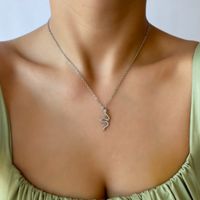 Serpentine Necklace With Rhinestones sku image 14