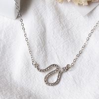 Serpentine Necklace With Rhinestones sku image 5