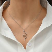 Serpentine Necklace With Rhinestones sku image 11
