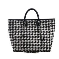 High-grade Chain Shoulder Large Capacity Tote Bag 2021 New Bags Women's Commuter Houndstooth Portable Big Bag main image 3
