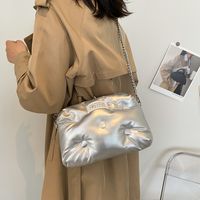 Cross-border Autumn Leisure Western Style Cotton Coat Bag 2021 New European And American Simple Retro Shell Bag Chain Shoulder Bag For Women main image 5