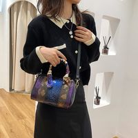 Cross-border Retro Snake Pattern Fashion Pillow Bag 2021 Autumn New Simple Textured Handbag Trendy One-shoulder Women's Bag main image 4