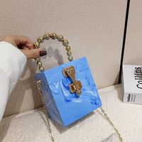 New Acrylic Hard Case Bag Gel Bag Shoulder Crossbody Portable Small Square Box Bag Hand Holding Dinner Bag main image 1