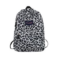 Casual Nylon Cow Print Leopard Print Backpack College Student School Bag Tide Backpack sku image 1