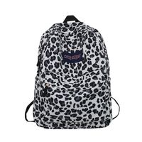 Casual Nylon Cow Print Leopard Print Backpack College Student School Bag Tide Backpack sku image 4