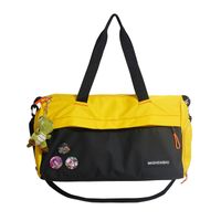 New Nylon Fabric Gym Bag Travel Sports Cylinder Handbag Luggage Bag Dry And Wet Separation Handbag sku image 1